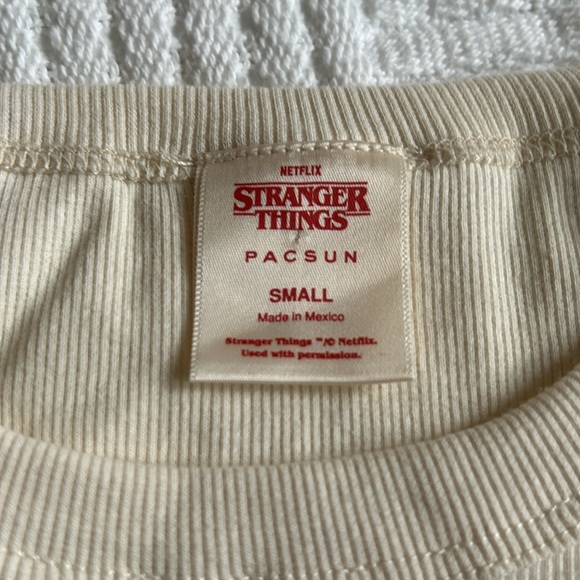 PacSun Tops Pacsun Stranger Things Surfer Boy Pizza Crop Top